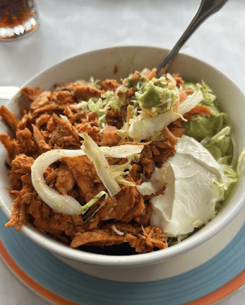 Mexican grill combination platter with rice and beans